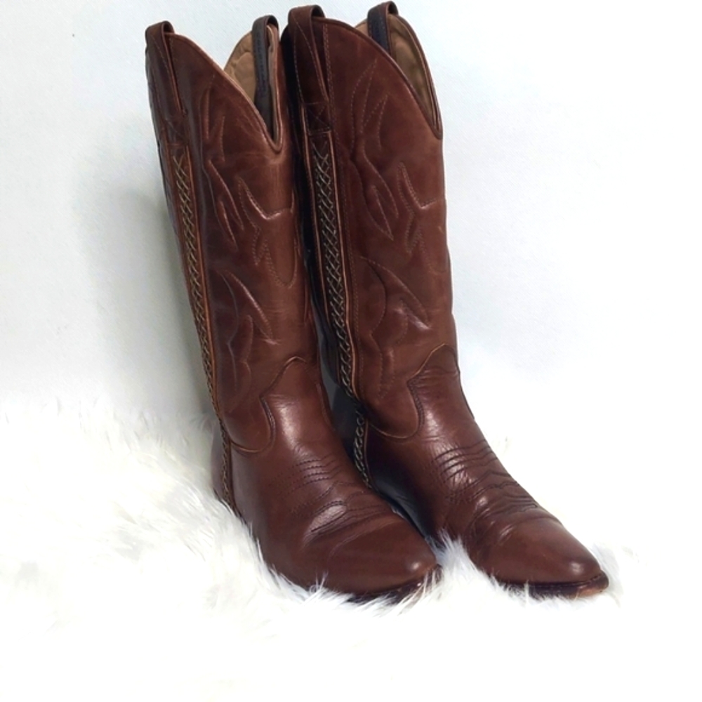 Cole Haan Country Brown Western Boots sz 6.5